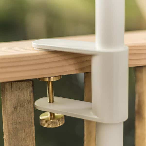 Pince pour fixer le lampadaire sans fil ivoire paranocta à un garde-corps Pince pour fixer le lampadaire sans fil ivoire paranocta à un garde-corps